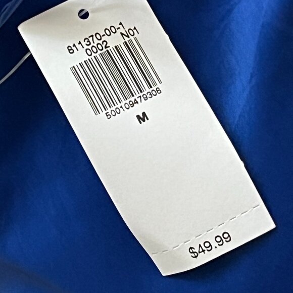 Old Navy Womens Blue Zip Water Resistant Shiny Quilted Puffer Vest Coat Jacket M - Picture 4 of 6
